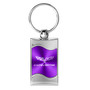 Chevrolet Corvette C6 Purple Spun Brushed Metal Key Chain