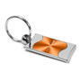 Dodge New Logo Orange Spun Brushed Metal Key Chain, Official Licensed