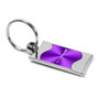 Dodge Logo Purple Spun Brushed Metal Key Chain