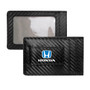 Honda Blue Logo Black Carbon Fiber RFID Card Holder Wallet