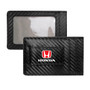 Honda Red Logo Black Carbon Fiber RFID Card Holder Wallet