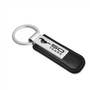 Ford Mustang 50 Years Silver Metal Black PU Leather Strap Key Chain