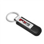 Ford F150 FX4 Off Road Silver Metal Black PU Leather Strap Key Chain