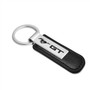 Ford Mustang GT Silver Metal Black PU Leather Strap Key Chain