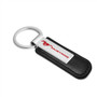 Ford Mustang in Red Silver Metal Black PU Leather Strap Key Chain