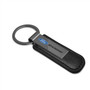 Ford Edge Gunmetal Black Metal Plate PU Leather Strap Key Chain
