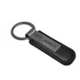 Ford Mustang GT350R Gunmetal Black Metal Plate PU Leather Strap Key Chain