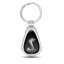 Ford Mustang GT350R Black Dome Chrome Metal Teardrop Key Chain