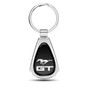 Ford Mustang GT Black Dome Chrome Metal Teardrop Key Chain