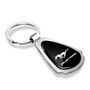 Ford Mustang Black Dome Chrome Metal Teardrop Key Chain