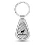 Ford Bronco Real Silver Dome Carbon Fiber Chrome Metal Teardrop Key Chain