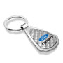 Ford F-150 2015 up Real Silver Dome Carbon Fiber Chrome Metal Teardrop Key Chain