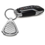 Ford Mustang GT Real Silver Dome Carbon Fiber Chrome Metal Teardrop Key Chain