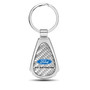 Ford Platinum Real Silver Dome Carbon Fiber Chrome Metal Teardrop Key Chain