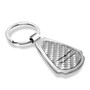 Ford Thunderbird Real Silver Dome Carbon Fiber Chrome Metal Teardrop Key Chain