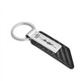 Ford Mustang Script Carbon Fiber Texture Black PU Leather Strap Key Chain