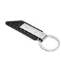 Ford Mustang Script Carbon Fiber Texture Black PU Leather Strap Key Chain