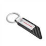 Ford Mustang Tri-Bar Red Carbon Fiber Texture Black PU Leather Strap Key Chain