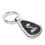 Ford Mustang Cobra Real Black Carbon Fiber Chrome Metal Teardrop Key Chain