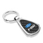 Ford F-150 Real Black Carbon Fiber Chrome Metal Teardrop Key Chain