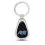 Ford Focus RS Real Black Carbon Fiber Chrome Metal Teardrop Key Chain