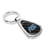 Ford Focus RS Real Black Carbon Fiber Chrome Metal Teardrop Key Chain