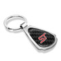 Ford Focus ST Real Black Carbon Fiber Chrome Metal Teardrop Key Chain