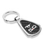 Ford Mustang 5.0 Real Black Carbon Fiber Chrome Metal Teardrop Key Chain