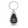 Ford Mustang in USA Flag Real Black Carbon Fiber Chrome Metal Teardrop Key Chain