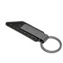 Ford Mustang 50 Years Gunmetal Black Gray Metal Carbon Fiber Texture Leather Key Chain