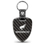 Ford Bronco Real Black Carbon Fiber Large Shield-Style Key Chain