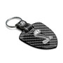 Ford Mustang Cobra Real Black Carbon Fiber Large Shield-Style Key Chain