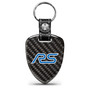 Ford Focus RS Real Black Carbon Fiber Large Shield-Style Key Chain