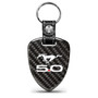 Ford Mustang GT 5.0 Real Black Carbon Fiber Large Shield-Style Key Chain