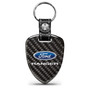 Ford Ranger Real Black Carbon Fiber Large Shield-Style Key Chain