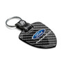 Ford Ranger Real Black Carbon Fiber Large Shield-Style Key Chain