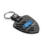 Ford Explorer Real Black Carbon Fiber Large Shield-Style Key Chain