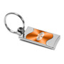 Ford Logo Orange Spun Brushed Metal Key Chain, Official Licensed