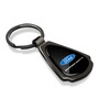 Ford Super-Duty Black Dome Dark Gunmetal Metal Teardrop Key Chain