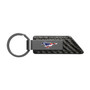 Mustang in USA Flag Gunmetal Black Gray Metal Carbon Fiber Texture Leather Key Chain