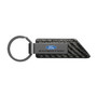 Ford Expedition Gunmetal Black Gray Metal Plate Carbon Fiber Texture Leather Key Chain