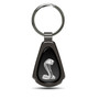 Ford Mustang Cobra Black Dome Dark Gunmetal Metal Teardrop Key Chain