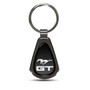 Ford Mustang GT Black Dome Dark Gunmetal Metal Teardrop Key Chain