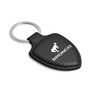 Ford Bronco Black Real Leather Shield-Style Key Chain