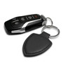 Ford Mustang 5.0 Black Real Leather Shield-Style Key Chain