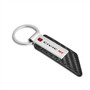 Honda Red Logo Civic Si Carbon Fiber Texture Black PU Leather Strap Key Chain