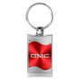 GMC Red Spun Brushed Metal Key Chain