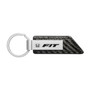 Honda Fit Carbon Fiber Texture Black PU Leather Strap Key Chain