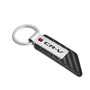 Honda Red Logo CR-V Carbon Fiber Texture Black PU Leather Strap Key Chain
