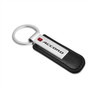 Honda Red Logo Accord Silver Metal Black PU Leather Strap Key Chain